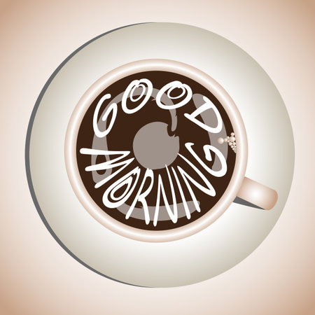 morning drink, abstract vector art illustrationのイラスト素材