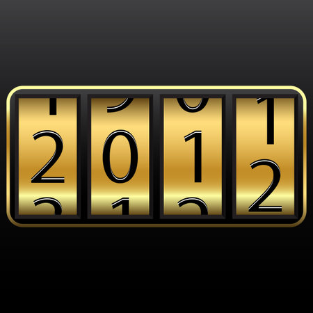 lucky new year change, abstract vector art illustrationのイラスト素材