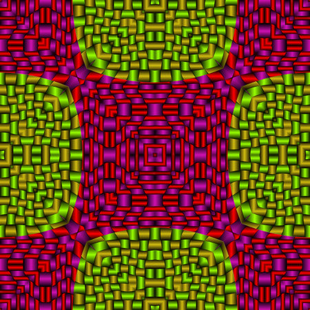 metallic red green mesh, abstract seamless texture; vector art illustration