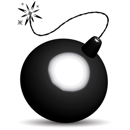 bomb icon against white backgroundのイラスト素材