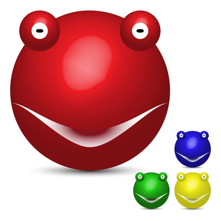 colored smileyのイラスト素材