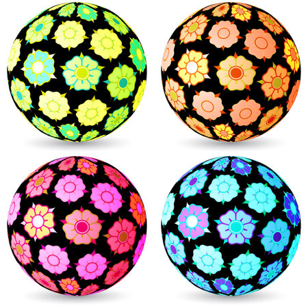 flowers and bubbles against white background, abstract vector art illustration; image contains transparency
のイラスト素材