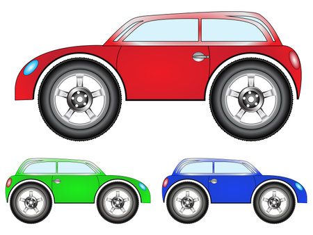 town car set against white background, abstract vector art illustrationのイラスト素材