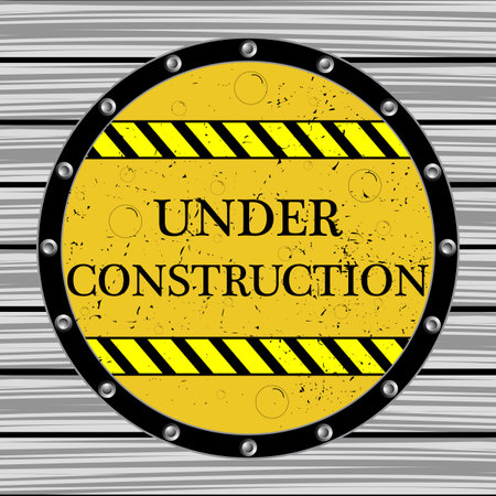 under construction window, abstract vector art illustrationのイラスト素材