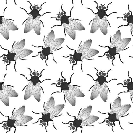 fly seamless texture, abstract pattern,  art illustration, image contains transparencyのイラスト素材