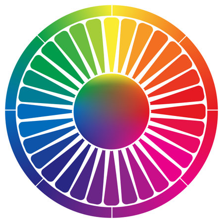 abstract color palette against white background, abstract vector art illustration; image contains gradient meshのイラスト素材