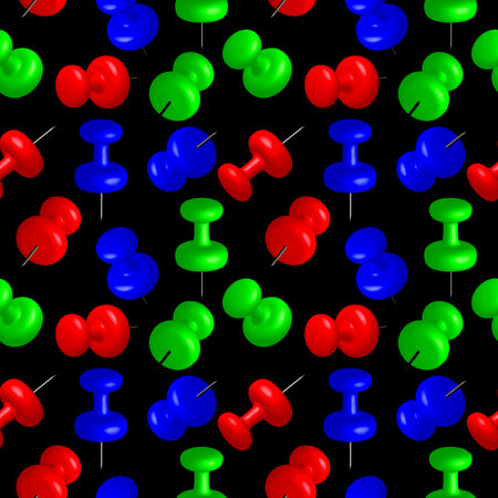 push pins pattern, abstract seamless texture; vector art illustrationのイラスト素材
