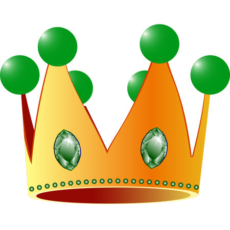 kings crown against white background; abstract vector art illustrationのイラスト素材