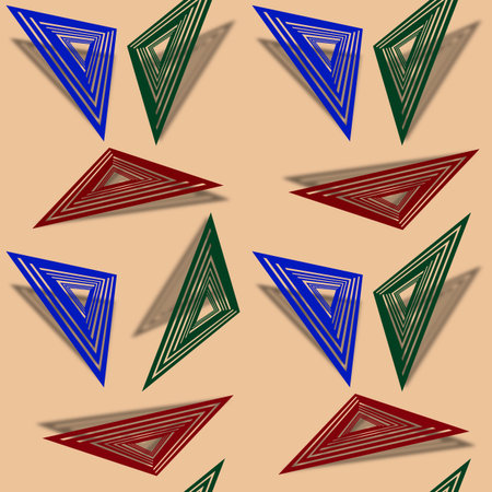 triangles shadowed background, abstract seamless texture, vector art illustration, image contains...
