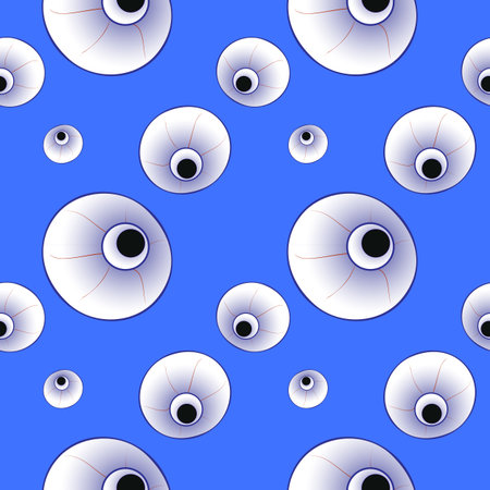 eyes pattern abstract seamless textureのイラスト素材