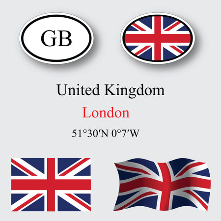 united kingdom set against gray background abstract vector art illustration image contains transparencyのイラスト素材