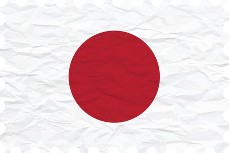 wrinkled paper japan stamp, abstract vector art illustration, image contains transparencyのイラスト素材