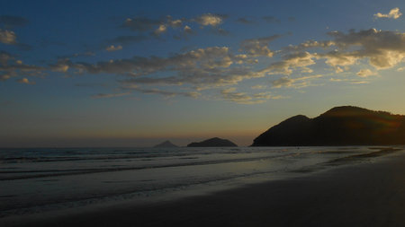 Maresias Beach, in the city of SÃ£o SebastiÃ£o, on the north coast of SÃ£o Pauloの写真素材