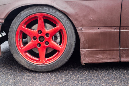 car tunned, amateur drifting event in Polandのeditorial素材