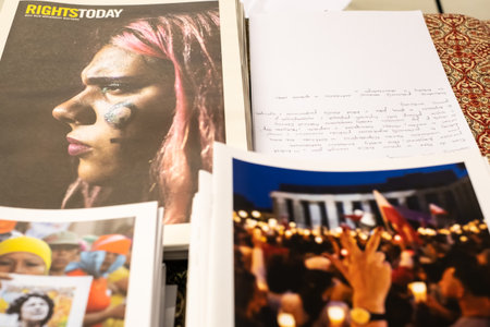 Warsaw / Poland - December 9, 2018: "Write for Rights" is the world's biggest human rights event organized by Amnesty International. Over 200 000 letters are sent from Poland every year to those, whose human rights are being attacked.のeditorial素材
