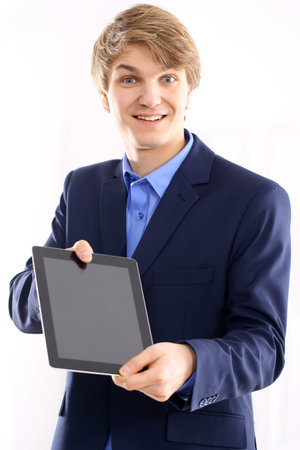 Businessman with tablet の写真素材