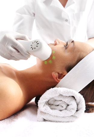 Ultrasound beauty treatment.の写真素材