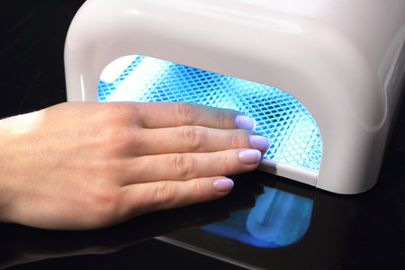 Curing nail, manicure hybrid, nail polishの写真素材