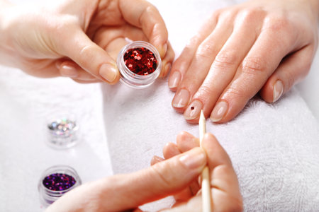 Decorations of nailsの写真素材