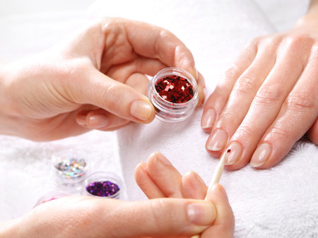 Decorations of nailsの写真素材