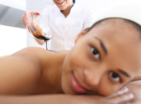 Chocolate massage,の写真素材
