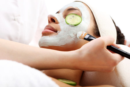 Care treatment in the beauty salonの写真素材