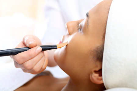 Make up artist, makeup professional in the beauty salonの写真素材