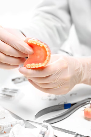 Dentures, partial dentures.の写真素材