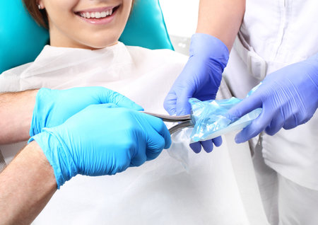 Woman at the dentist\\の写真素材