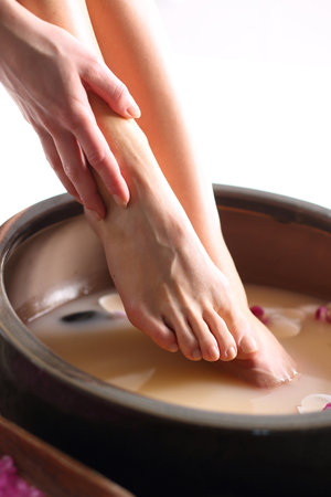 Therapeutic foot bathの写真素材