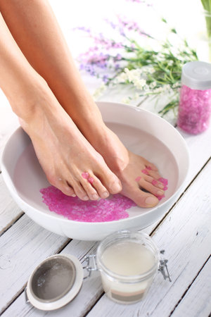 Cosmetic treatment pedicureの写真素材