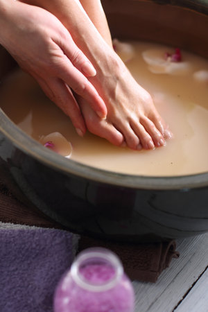 Home foot careの写真素材
