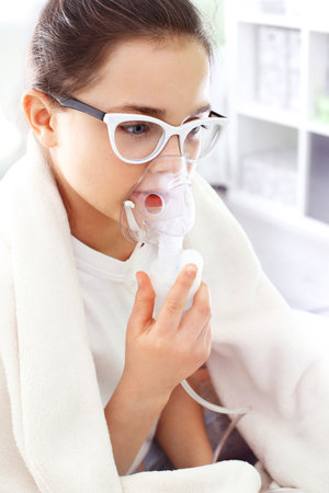 Inhalation treatment of respiratory diseasesの写真素材