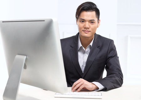 Internet banking, office workerの写真素材