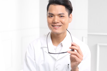 Handsome young doctorの写真素材