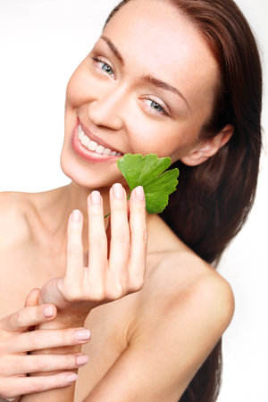 Ginkgo, medicinal plant for a beautiful complexion.の写真素材