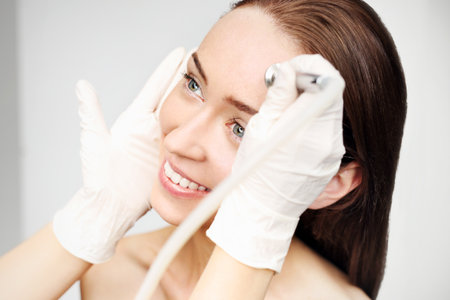 Beauty salon, microdermabrasionの写真素材