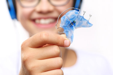 Orthodontics, beautiful smile.の写真素材