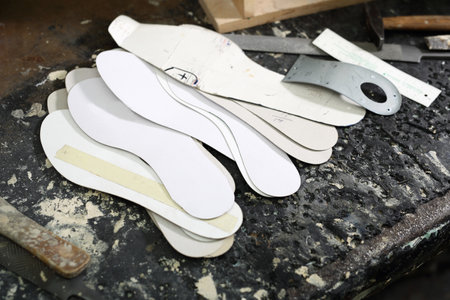 Designing shoes, hand made shoes for the shoemakerの写真素材