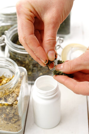 herbal tabletの写真素材