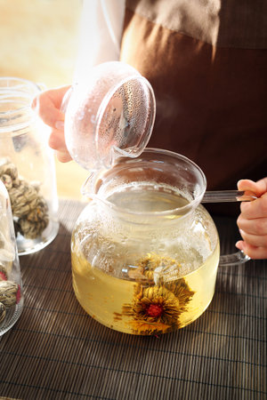Blooming tea.の写真素材