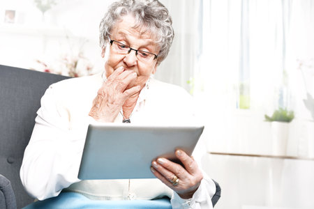 Retired, entertainment on the Internetの写真素材