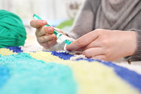 Handicraft. Knitting crochet.の写真素材