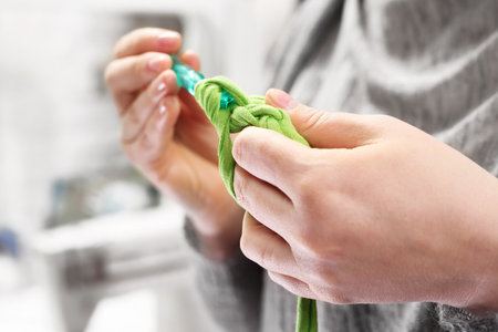 Handicraft. Knitting crochet.の写真素材