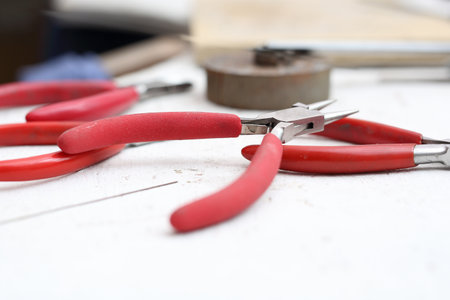Tongs and pliers, workshop toolsの写真素材
