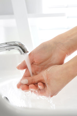 Surgical hand disinfection.の写真素材