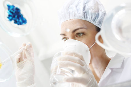 Chemistry. Chemist Carried out a scientific experiment.の写真素材