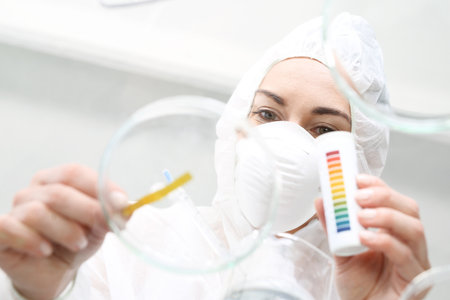 Chemist. Environmental pollution.の写真素材