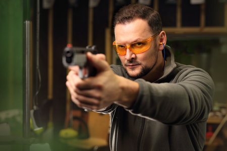 Science use of firearms.の写真素材