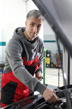 Mechanic in the workshop.